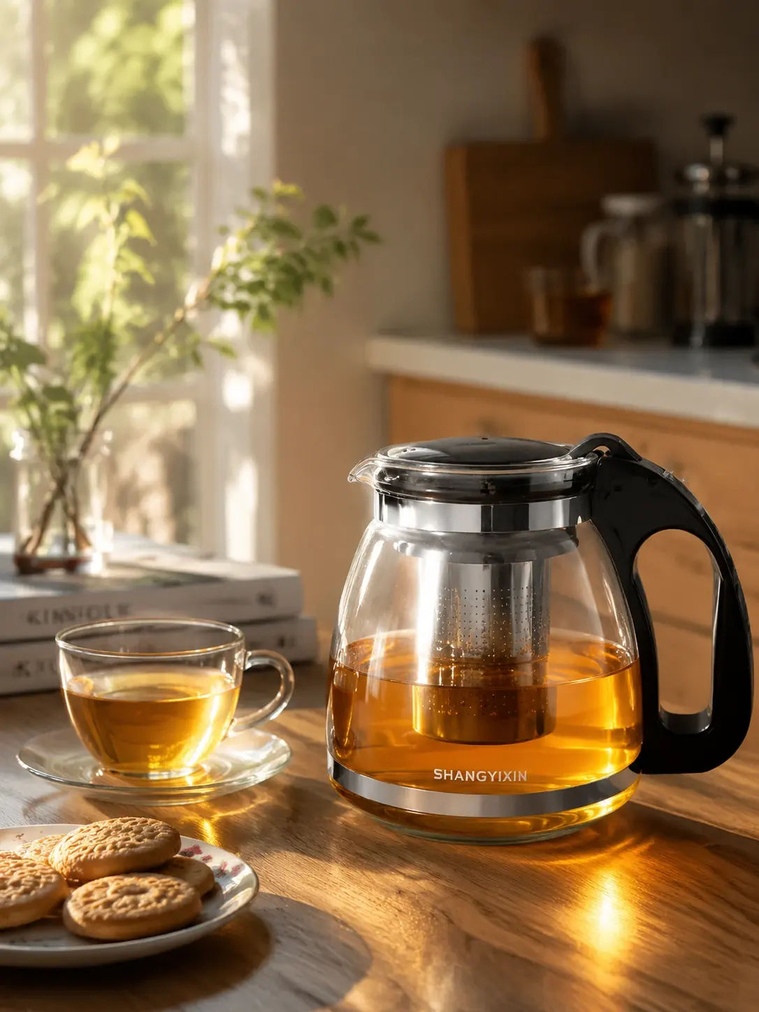 قوری چای ساز SHANGYIXIN مدل SY-128 ظرفیت ۱۵۰۰ میلی‌لیتر کد 45