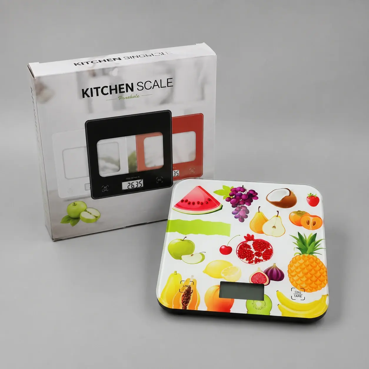 ترازوی دیجیتال آشپزخانه KITCHEN SCALE طرح میوه ظرفیت 7kg