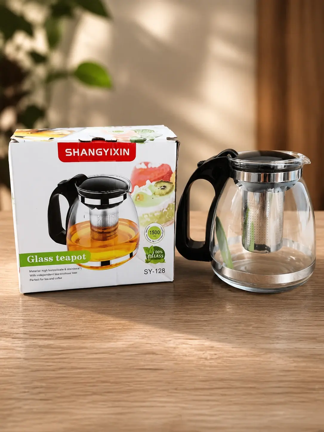 قوری چای ساز SHANGYIXIN مدل SY-128 ظرفیت ۱۵۰۰ میلی‌لیتر کد 45