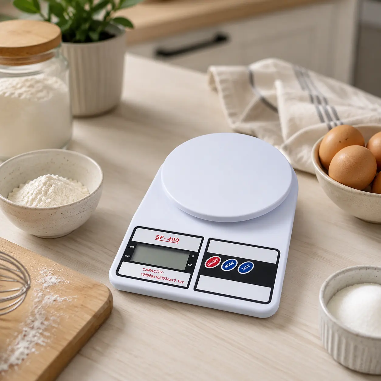 ترازو دیجیتال آشپزخانه SF-400 | ظرفیت 10 کیلوگرم دقت 1 گرم