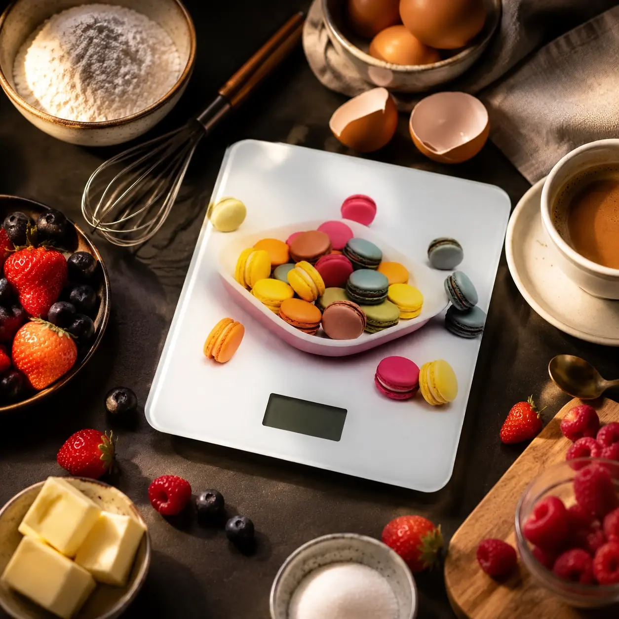ترازوی دیجیتال آشپزخانه ELECTRONIC KITCHEN SCALE مدل B306 طرح ماکارون