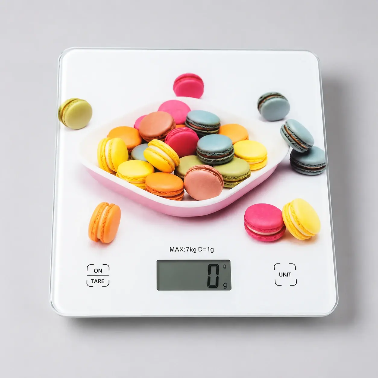 ترازوی دیجیتال آشپزخانه ELECTRONIC KITCHEN SCALE مدل B306 طرح ماکارون