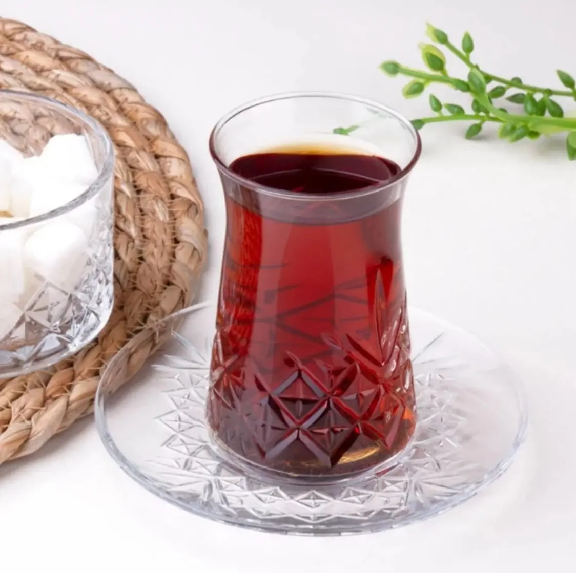 استکان و نعلبکی پاشاباغچه طرح 160 تایملس کد 96991