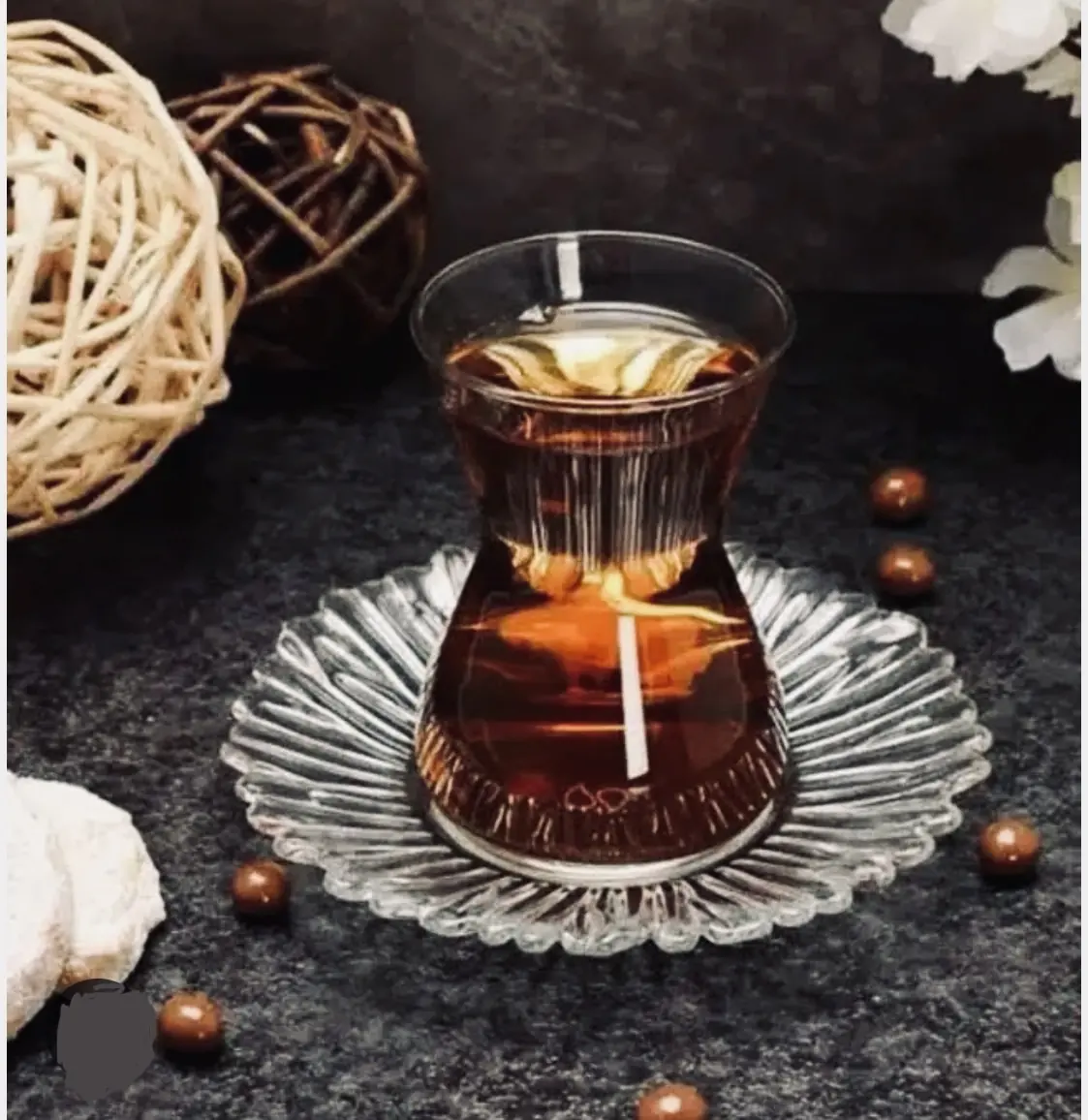 استکان نعلبکی پاشاباغچه طرح شلاله کد 96621