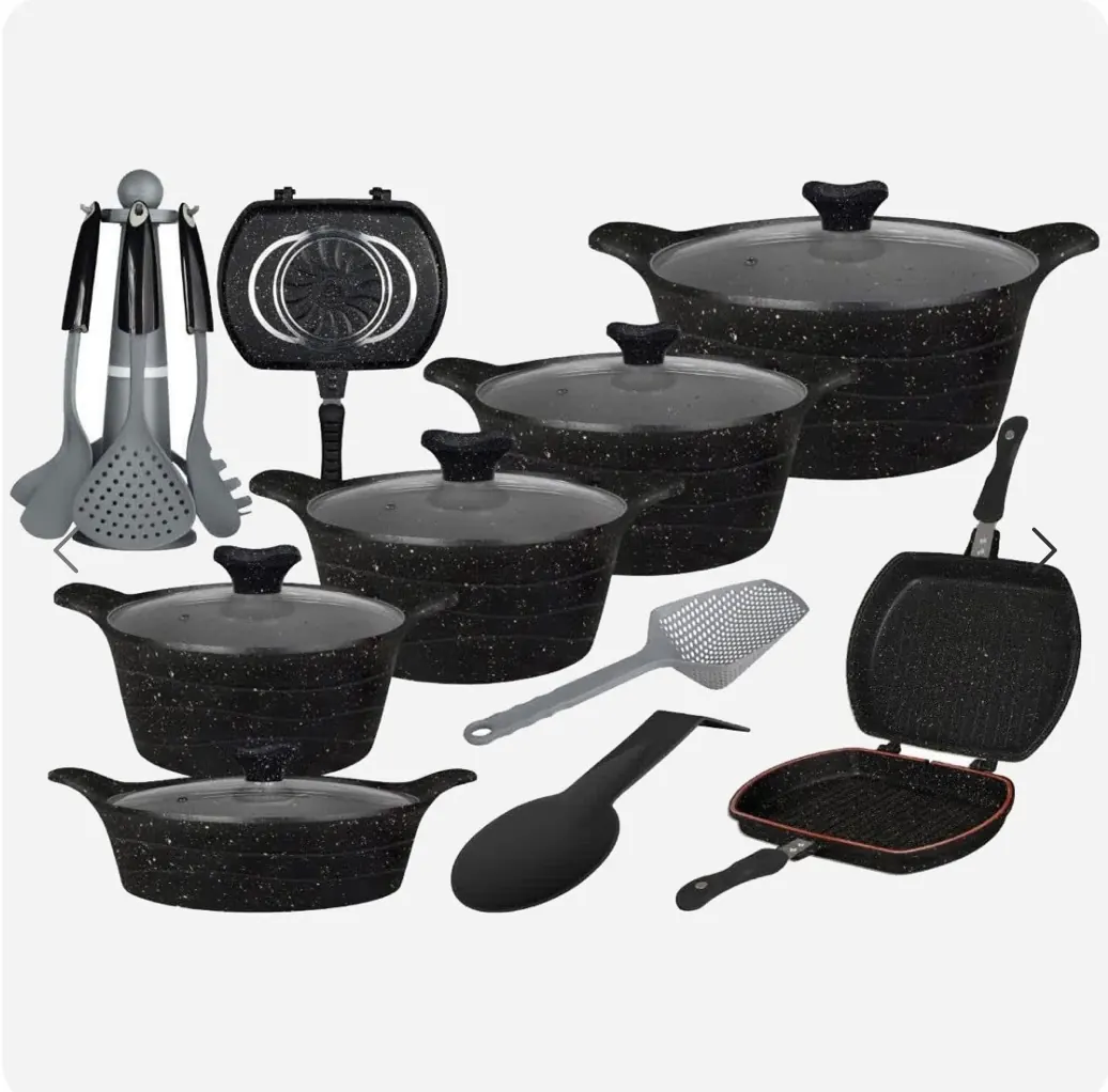 سرویس قابلمه 19 پارچه مشکی نیوهوم کد NH13-0001