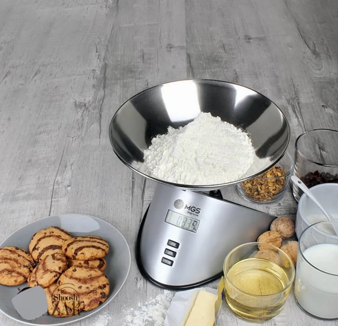 ترازو 5 کیلویی دیجیتال نقره ای آشپزخانه نیوهوم کد NH4052
