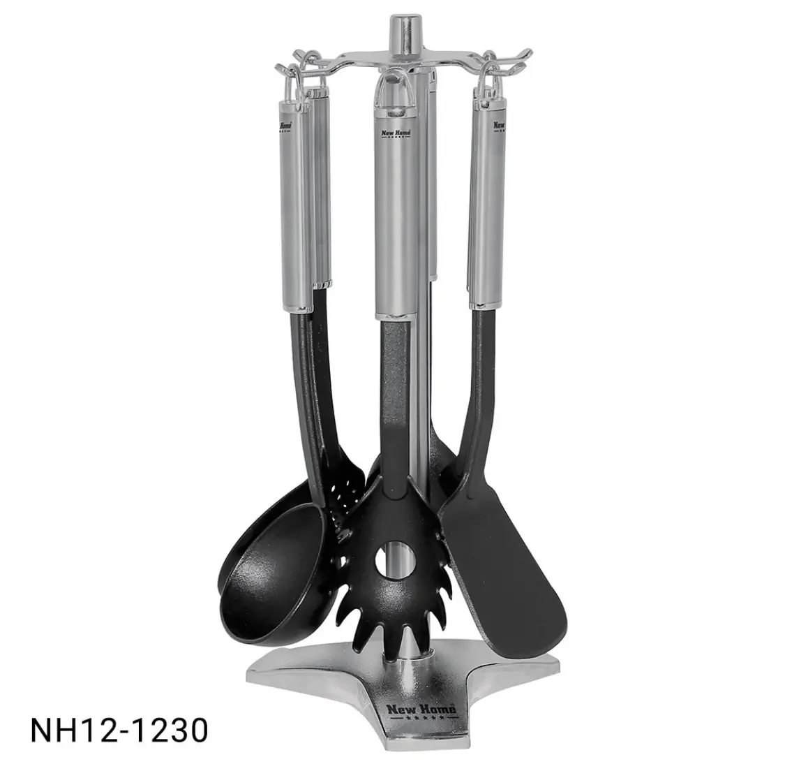 ست 7 پارچه تفلون نیوهوم مدل دسته استیل کد NH12-1230