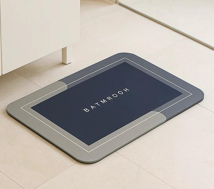 پادری سیلیکونی حمام طرح BATHROOM رنگ طوسی