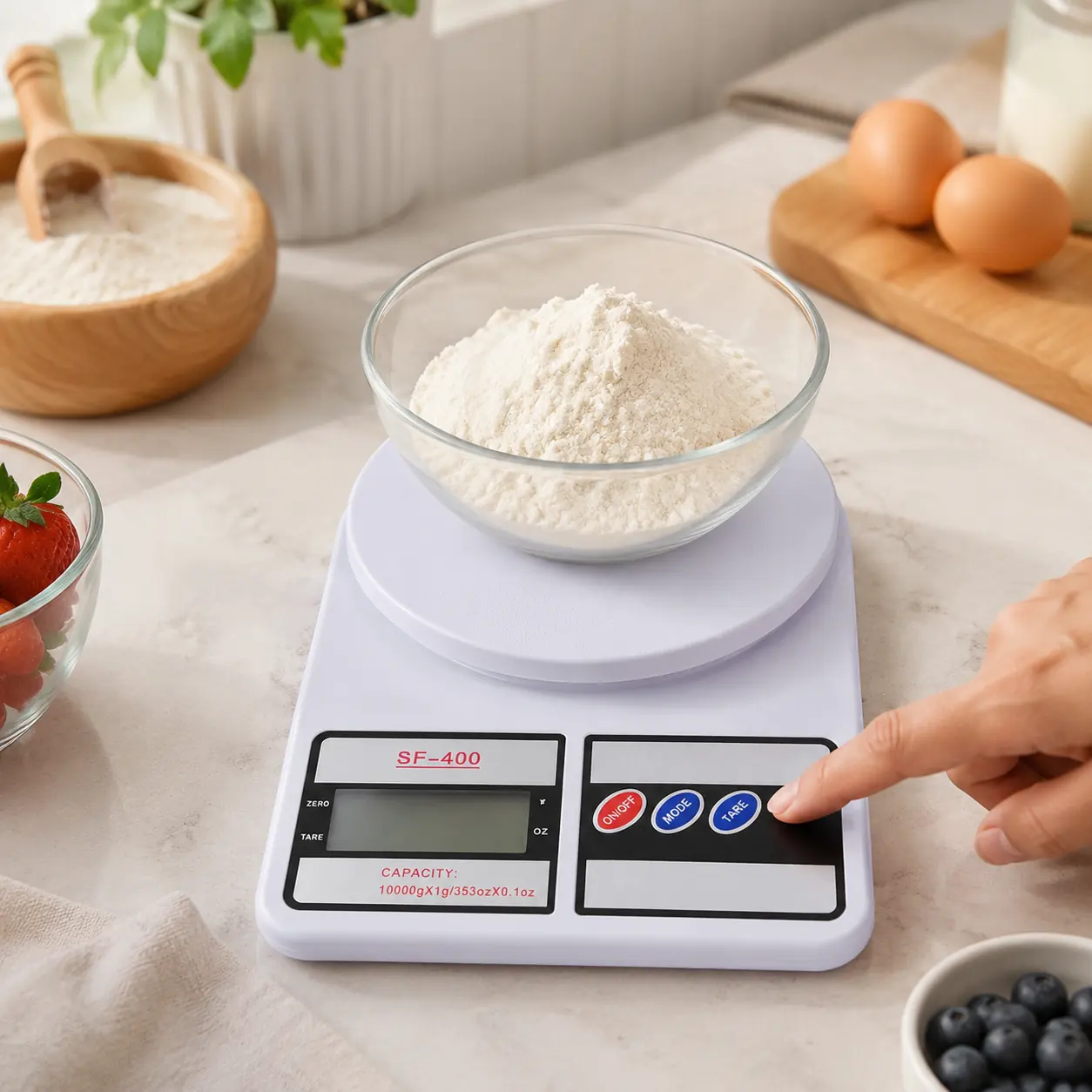 ترازو دیجیتال آشپزخانه SF-400 | ظرفیت 10 کیلوگرم دقت 1 گرم