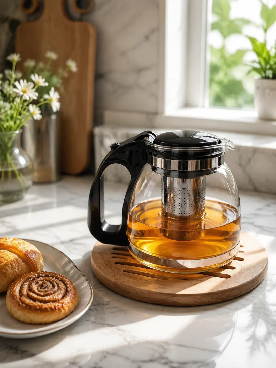 قوری چای ساز SHANGYIXIN مدل SY-۱۲۸ ظرفیت ۱۵۰۰ میلیلیتر کد ۴۵