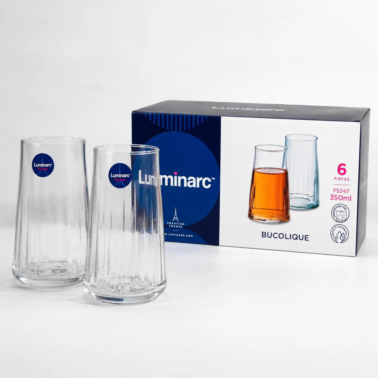 لیوان بو کولیک بلند لومینارک 350ML کد P5247