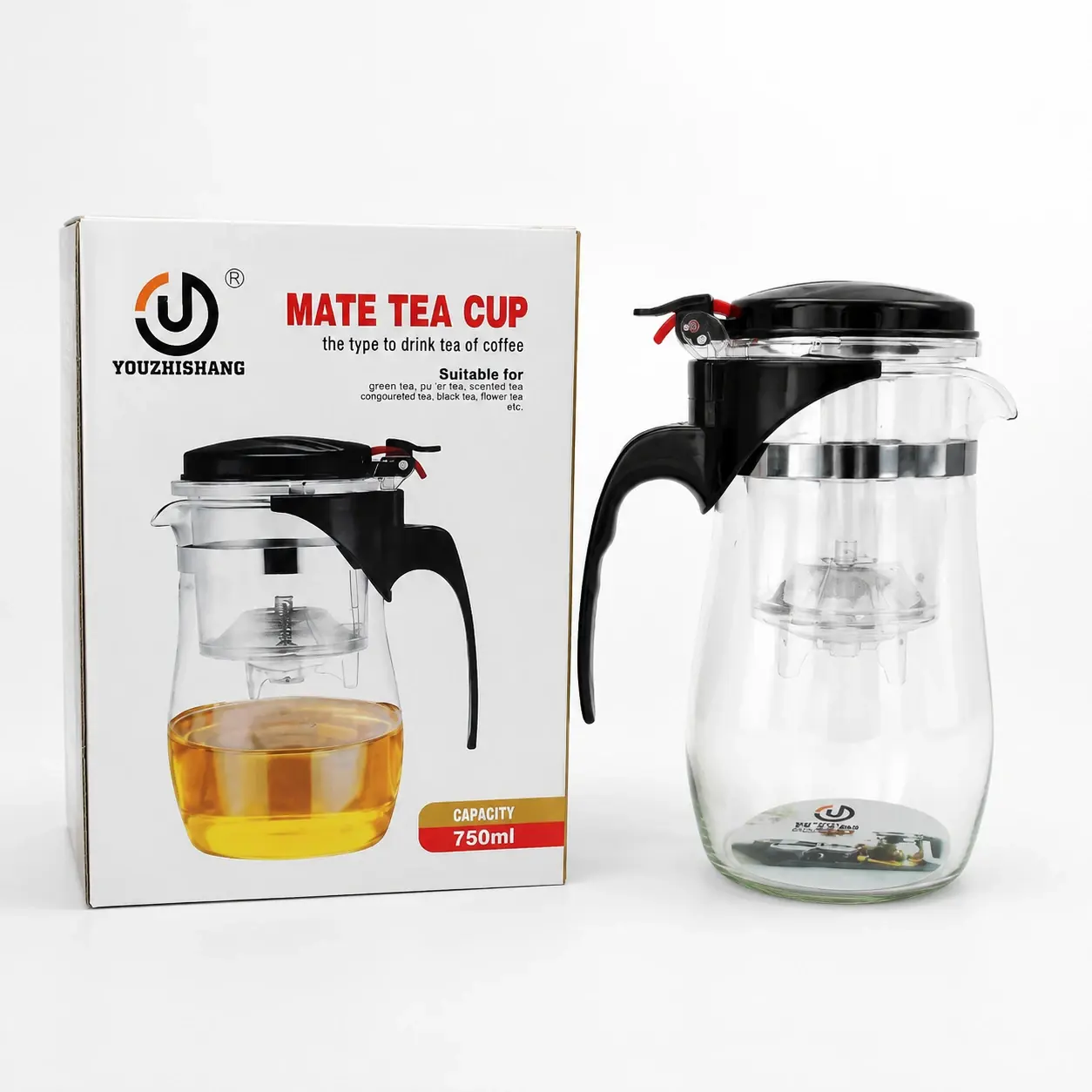 قوری دم‌کن دمنوش و چای YOUZHISHANG مدل Mate Tea Cup ظرفیت ۷۵۰ میلی‌لیترکد 47
