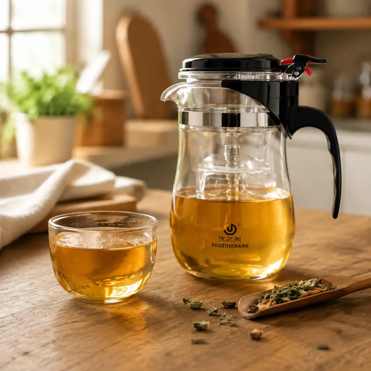 قوری دمکن دمنوش و چای YOUZHISHANG مدل Mate Tea Cup ظرفیت ۷۵۰ میلیلیترکد ۴۷