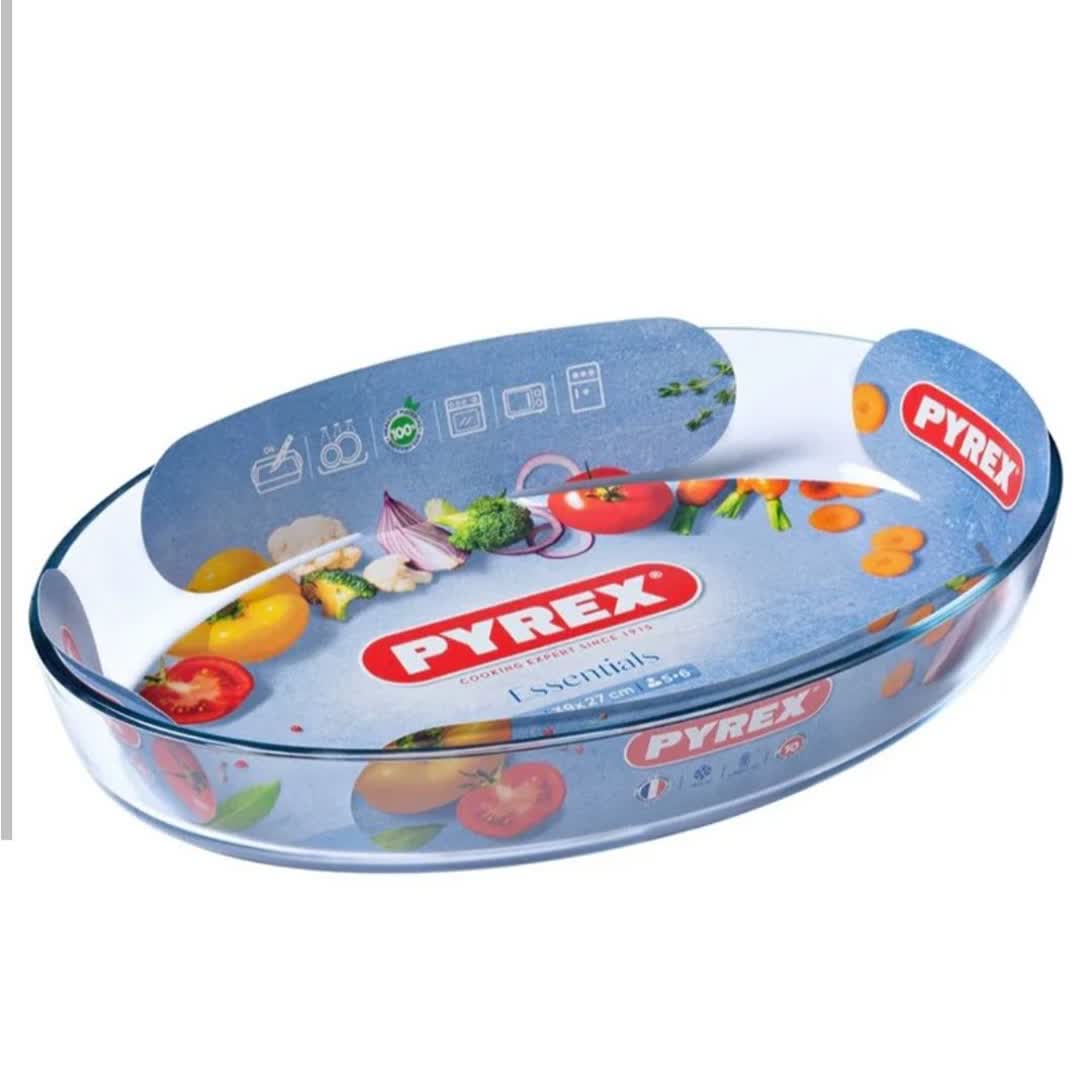 تابه بیضی بی دسته پیرکس فرانسه 26*18 کد 222