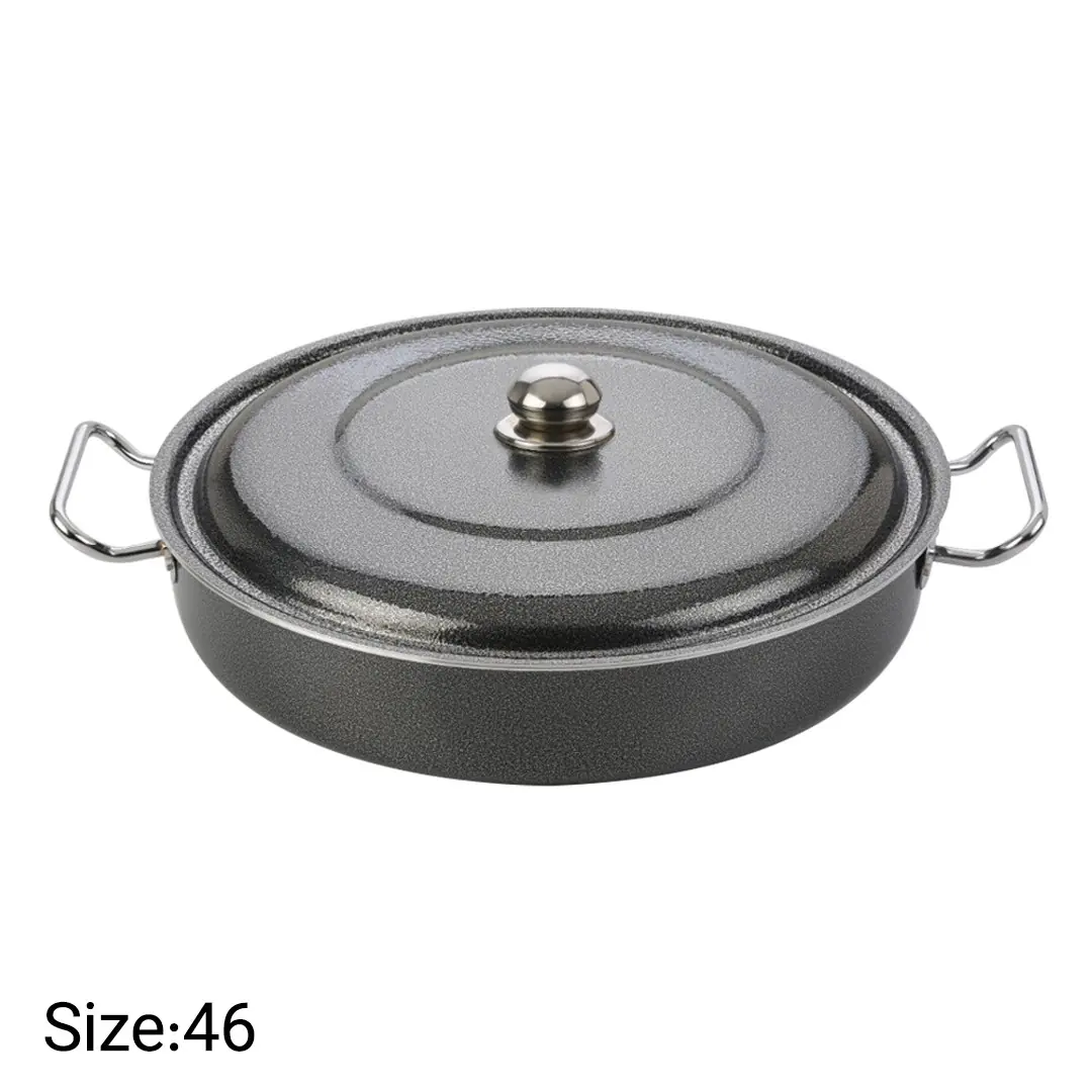تابه دو دسته گرانیتی نچسب نیوهوم سایز ۴۶ مدل NH13-0052