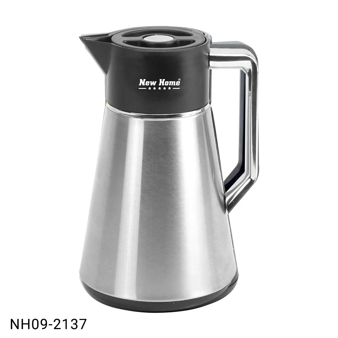 فلاکس استیل ۱ لیتری با شیشه صورتی نیوهوم مدل NH09-2137