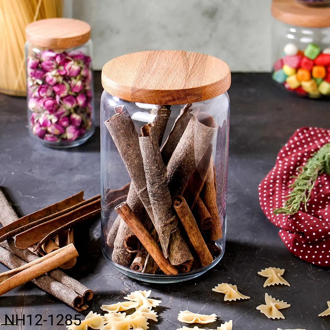 بانکه شیشهای درب چوبی نیوهوم مدل NH۱۲-۱۲۸۵