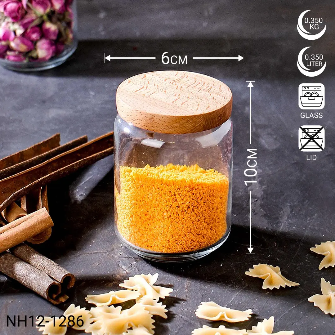 بانکه شیشه‌ای درب چوبی نیوهوم مدل NH12-1286