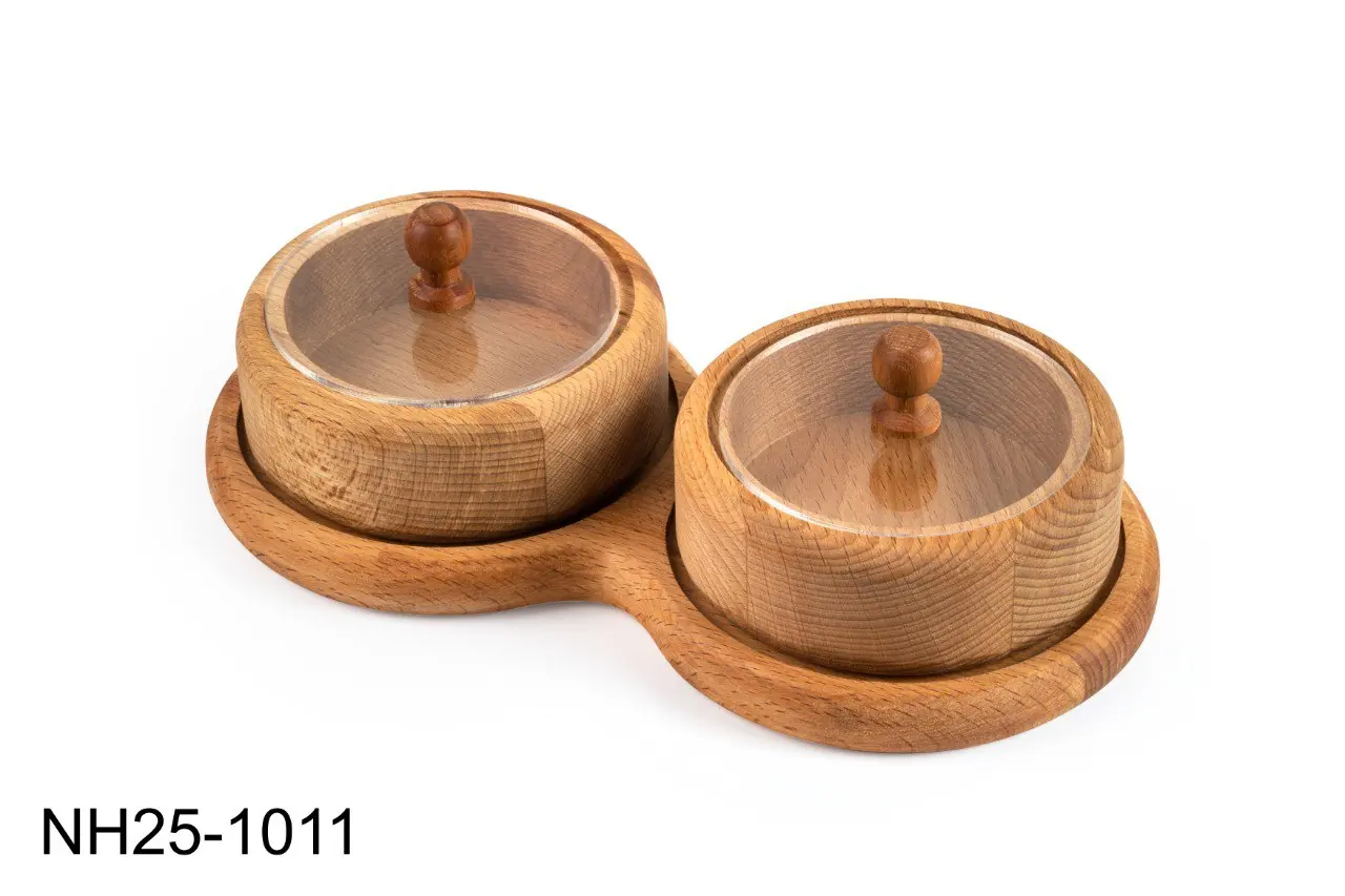 اردوخوری گرد ۲ خانه با کفی چوبی نیوهوم مدل NH25-1011