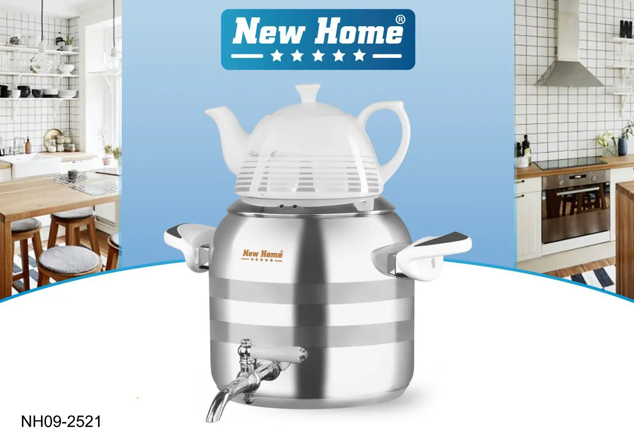 کتری و قوری استیل کف چدن نیوهوم مدل NH09-2521