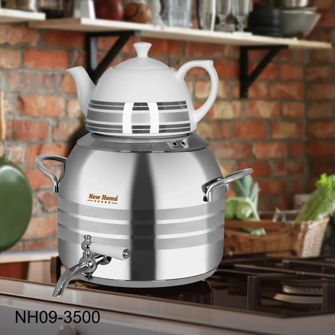 کتری و قوری استیل کف چدن ۶ لیتر نیوهوم مدل NH09-3500